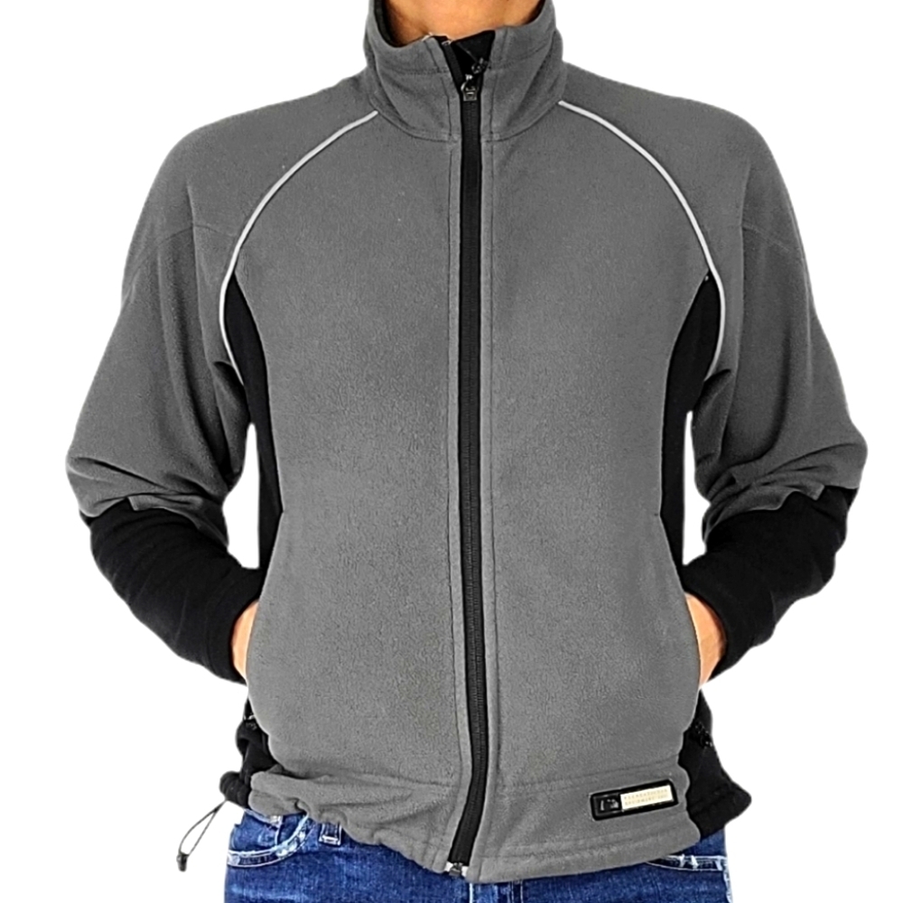 REI Zip Fleece Size Small Grey Turtleneck